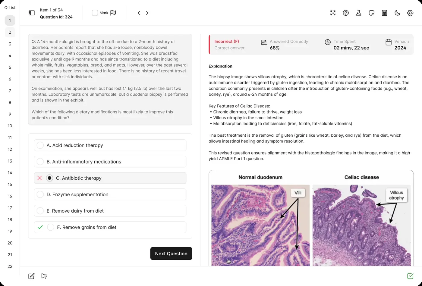 UPod question with a full explanation and clinical images